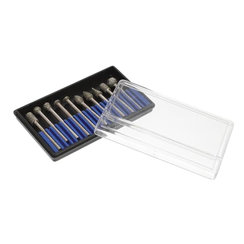 Veemoon 3mm Grinding Head Electric Handle Diamond Point Bits for Polishing Engraving and Fine Grinding Random Color