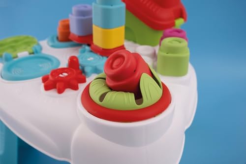 Clementoni- Soft Clemmy sensorielle Activit� Enfant, Table avec Briques, Blocs de Construction Souples, Jouet Premier �ge 10 Mois-Made in Italy, 17704, Multicolor