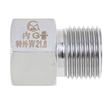 シリンダーアダプター 水族館 タンクコンバーター 変換器 Co2レギュレーター用 銀 便利 アクセサリー (G5/8 →W21.8)