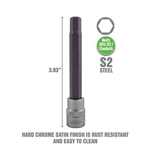 Oemtools 23903 12 Piece Metric Magnetic Long Hex Bit Socket Set, Metric Hex Sockets, 1/4" And 3/8" Drive Long Metric Hex Socket Set, Allen Bit Sockets #TOP3