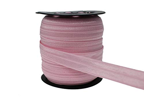 JESEP Pink Fold Over Elastic 5/8" x 40yds for Headbands