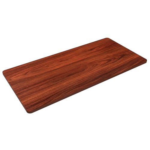 FLEXISPOT Whole Piece 55"x28" Desktop 1" Thickness Height Adjustable Desk Rectangular Tabletop Mahogany Board (55INCH Mahogany Top)