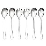ARFUKA Salad Servers Stainless Steel Salad Serving Set Salad Spoon and Fork Set Kitchen Cooking Uten