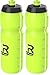 Polisport 8646300005 - Bidón R Collection R750 de Ciclismo de 750ml Botella de Agua para Ciclistas Bicicleta Sin BPA en color verde lima (Paquete de 2)