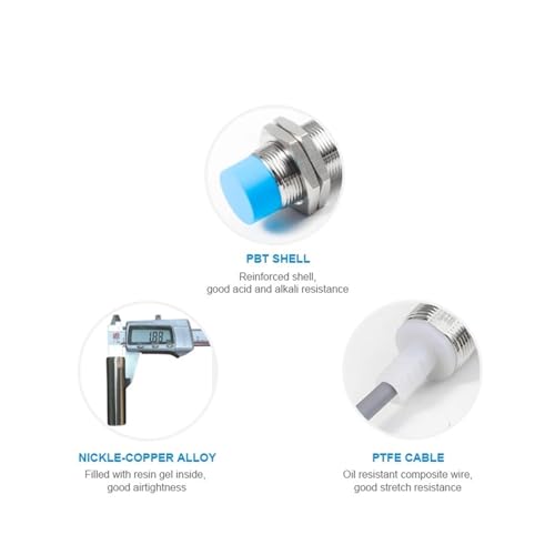 Capteur de proximité inductif LM18 pour automatisation industrielle résistant à l'eau IP68