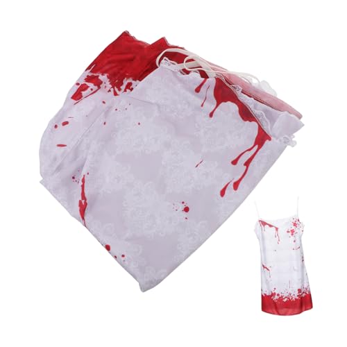 Healvian Disfraz de Novia Fantasma para Adultos Vestido de Boda Terrorífico y Elegante para Halloween Cosplay y Fiestas de Horror Diseño Cómodo y Versátil para Eventos Temáticos
