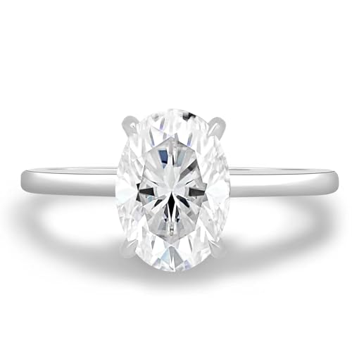 3.5 CT Elongated Oval Moissanite Engagement Rings for Women Handmade Wedding Bridal Ring Solitaire Hidden Halo Silver 10k 14k 18k Solid Gold Anniversary Promise Gift For Her3