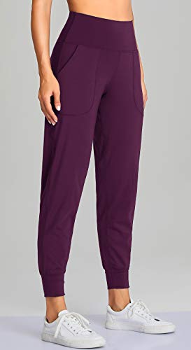 Image of Oalka Women's Joggers High Waist Yoga Pockets Sweatpants Sport Workout Pants