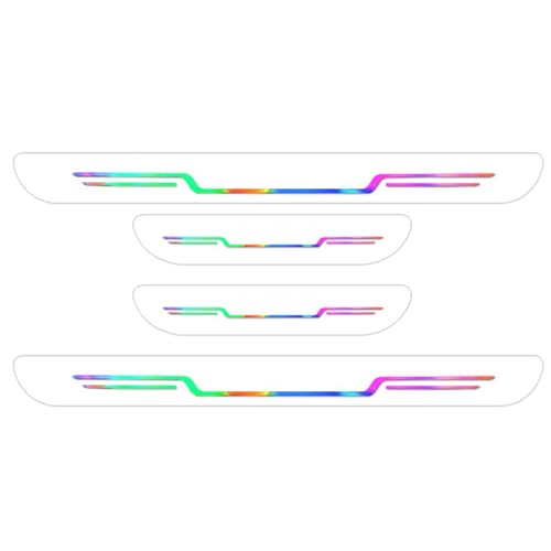 Strisce adesive per auto – Protezione per ingresso colorato | Anti Scratch – Copertura per profondità del veicolo – 4 x protezione per porte con elegante accessorio per interni