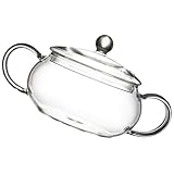 LOLIPPYY Olla de Vidrio Transparente con Tapa para Cocina Eléctrica Resistente Altas Temperaturas para Leche Sopa y Comida para Bebés Fácil Limpieza y Diseño Moderno
