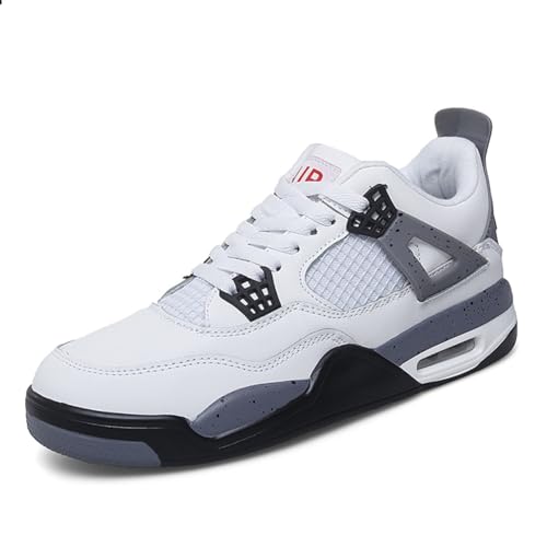 Twinice Herren Basketballschuhe Mode Sport Basketballschuhe Herren Sportschuhe Große Größe Sportschuhe weiß schwarz grau 41EU