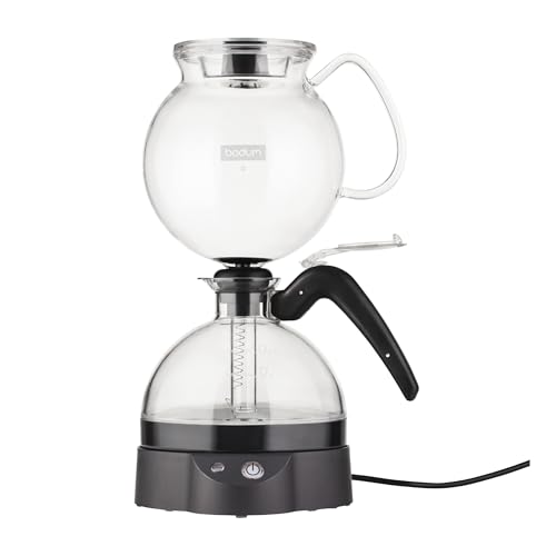 Bodum 34oz ePebo Electric Vacuum Coffee Maker, BPA-Free Tritan Plastic Jug, High-Heat Borosilicate Glass Funnel w/Temperature Control