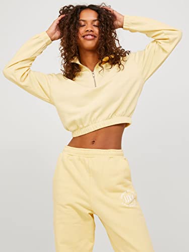 JACK & JONES Women's JJXX JXALFA REG Every Short Half Zip Sweatshirt, Sunlight, S - Afbeelding 4