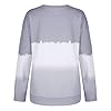 Angxiwan Long Summer Tops for Women UK Sweatshirt Plus Women Printed Gradient Tie-Dye Pullover Long Top Sleeve Size Women's Blouse Womens Sleeve Spandex Women's Cotton t Shirts Knitted top Dark Gray #4