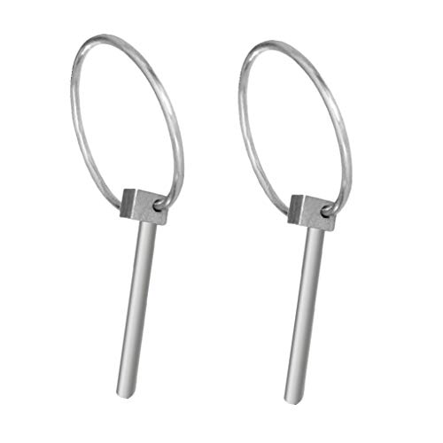 2 Pieces 4Mm Boat Lynch Pin Quick Rlease Pull Ring Detent Pin Superior Corrosion Resistance Suit For Boat Bimini Top Deck Hinge Linch Pin With Ring #TOP5