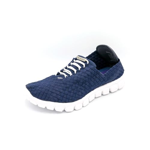Image of Zee Alexis Women's Danielle Sneakers | Breathable Lightweight Flexible Casual Comfortable Slip-On No-Tie Elastic Laces Woven Shoes