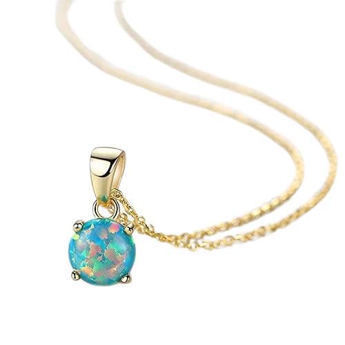 Colliers purs 925 anti-ternissement avec pendentif opale