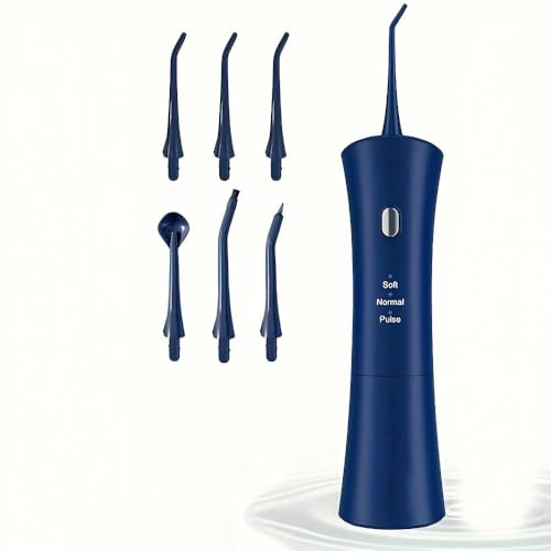 ZBDZSW Cepillo de Dientes eléctrico inalámbrico tecnología Soundwave, 6 boquillas de Chorro, 7 Cabezales de Cepillo, Kit de Cuidado bucal Recargable por USB