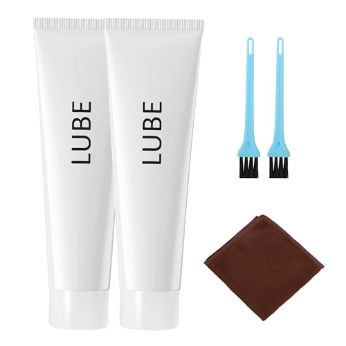 Treadmill lubricant for Spirit Sole Fitness Treadmill Tube Tread Belt Deck Lube, Silicone lube Fit Most Brands Fitness Treadmill Maintenance Lubricant Oil with Cleaning Cloth and Brush (white-2)
