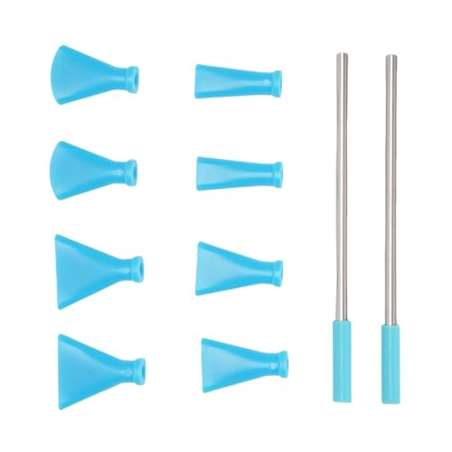 Sxhlseller Edelstahl-Strohblasdüsen-Set, 8-teiliges Acryl-Gießfarbenzubehör, Acryl-Gießmaldüsenzubehör für Fluid Art Bloom und Dutch Pour-Techniken (BLUE)
