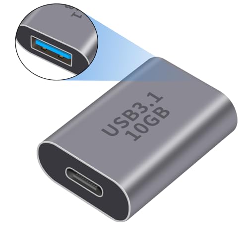 Duttek Adaptador USB C Hembra a USB Hembra 3.1 Gen2, USB 3.1 A a USB Tipo C, Adaptador de Doble Cara de 10 Gbps, Compatible con sincronización de Datos y Carga para Laptop, PC, etc. (1 PCS) - imagen 3