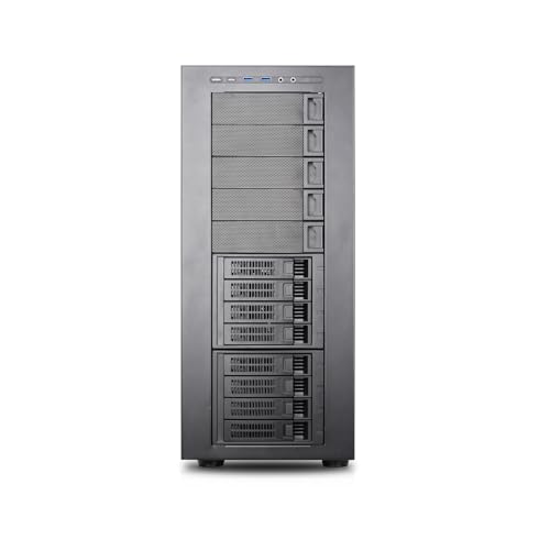Image of Rosewill Thor NAS Pro - Full Tower Workstation Case | Server Chassis | Supports up to 8 x 3.5 Hot-Swap 3.5 inch /2.5 inch SATA /SAS and 2 x 2.5 SSD | E-ATX Compatible | 1 x 140mm PWM Fan | USB 3.2 Type-C | AI