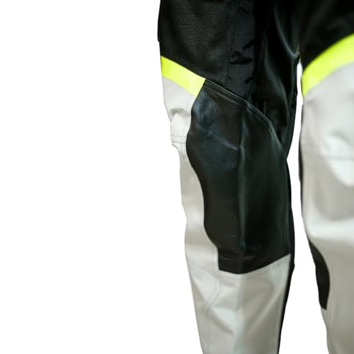 Image of Raida Trailcraft Off-Road Pants | MX & Trail Ride | Lightweight | Abrasion-resitant Fabric | Heat Sheild Panel | (S, Grey /Hiviz)