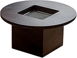 FryWare 囲炉裏テーブル 木炭ストーブ 焚き火台 バーベキューコンロ 暖炉グリル コーヒーテーブル 茶道用具 バーベキューグリル ファイヤーピット 木製 焼肉 煮茶 暖房 BBQ 多機能 キャンプ アウトドア 屋内 家庭用 (B)