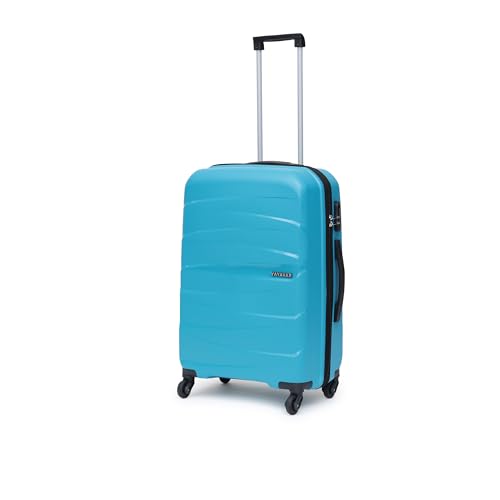 Image of YAYAVAR Check-in Medium- 66 CM, 360 Degree Rotating Wheels,Polypropylene Material,Hard Luggage with Telescopic Handle and Combination Locking Mechanism, Moscow-(M,Teal)