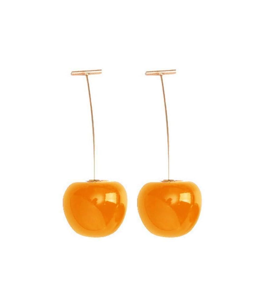 SPARKLING DAZZLE® Sweet Cherry Drop & Dangle Earrings for Girls & Women - (Light Orange) (B0CWD731LD) Amazon Price History, Amazon Price Tracker
