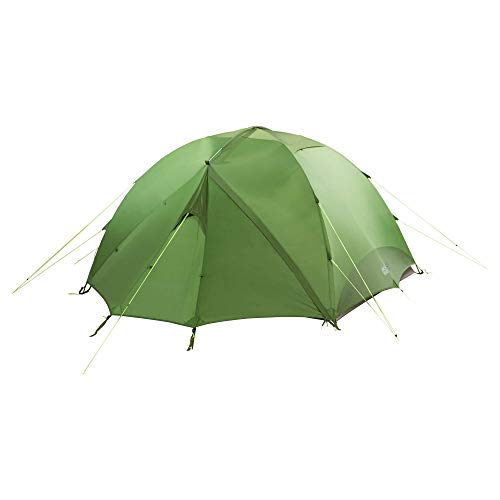 Jack Wolfskin YELLOWSTONE IV very well ventilated 4-Person hiking tent with removable fly, repair kit included