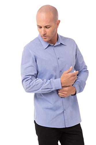 Chef Works Men's Modern Chambray Dress Shirt