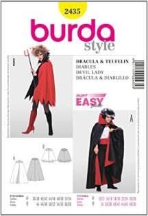 Patrón Burda 2494 Para Capa De Carnaval - Tallas 98-128 (3-8 Años)