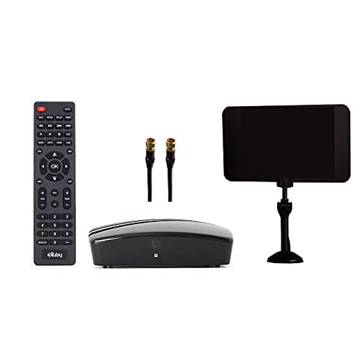 eXuby Digital Converter Box for TV - Digital Antenna - RF & RCA Cable - Complete Bundle to View and Record HD Channels (Instant or Scheduled Recording, 1080P HDTV, HDMI Output & 7 Day Program Guide)