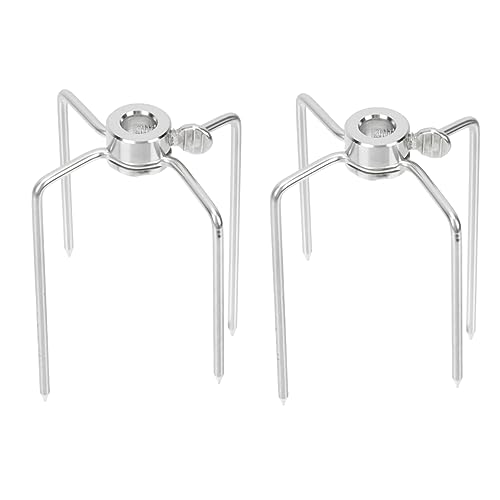 Totority 2pcs Stainless Steel Roast Chicken Forks Durable Meat Grilling Tool for Bbq Rotisserie for Outdoor Cooking and Poultry Lifting