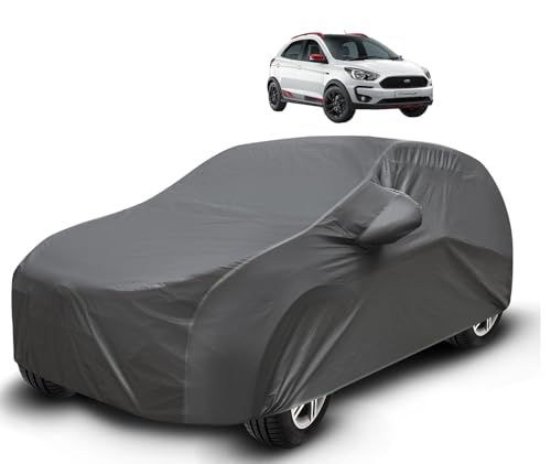 Image of Auto Hub Waterproof Car Cover Compatible with Freestyle with Mirror Pockets, Soft Cotton Lining, Freestyle Car Cover Waterproof, Grey