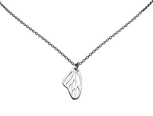 Preisvergleich Produktbild Kette Damen Halskette Schmetterlingsflügel 925 Silber Anhänger Flügel silber