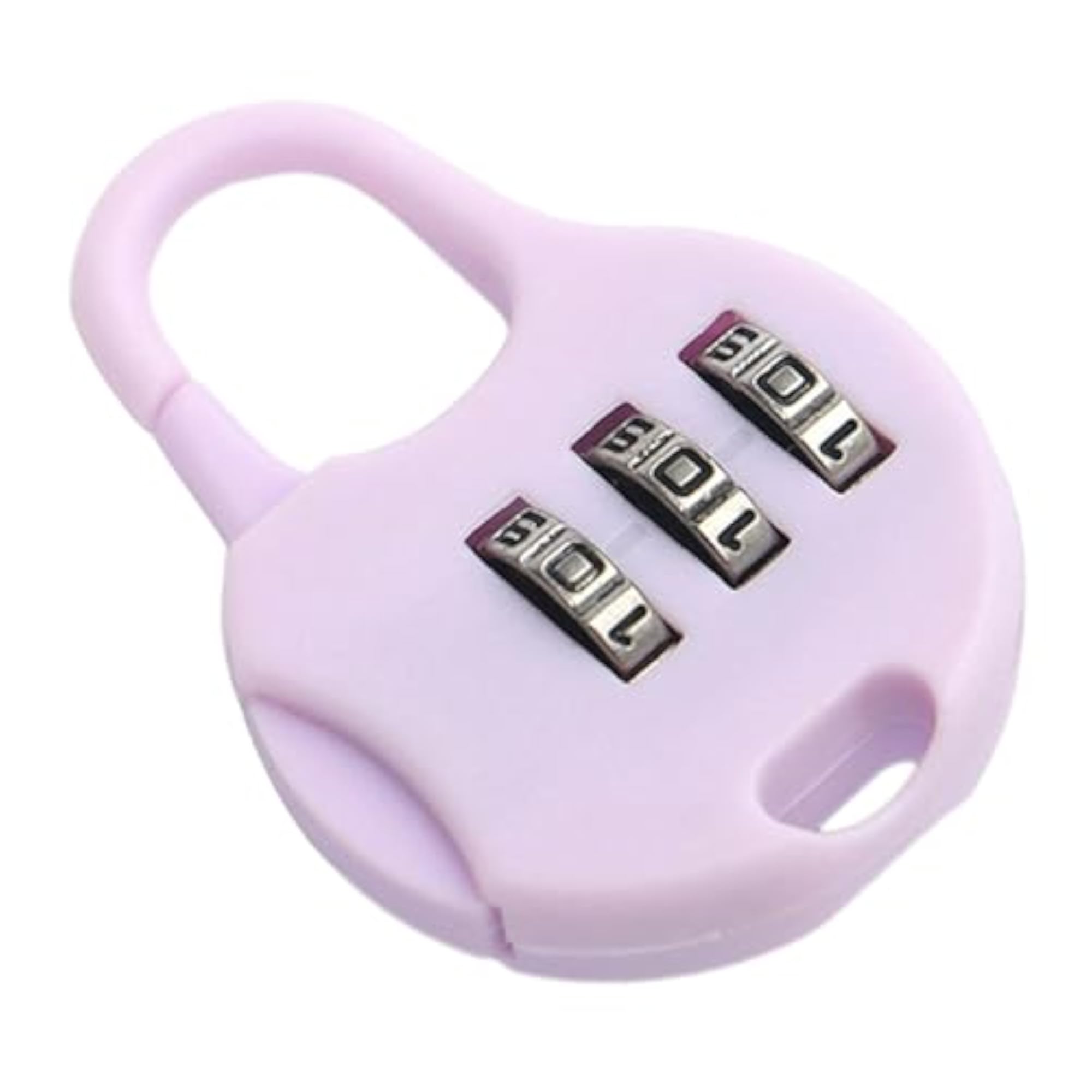 5x3 Digit Combination Lock, Light Purple