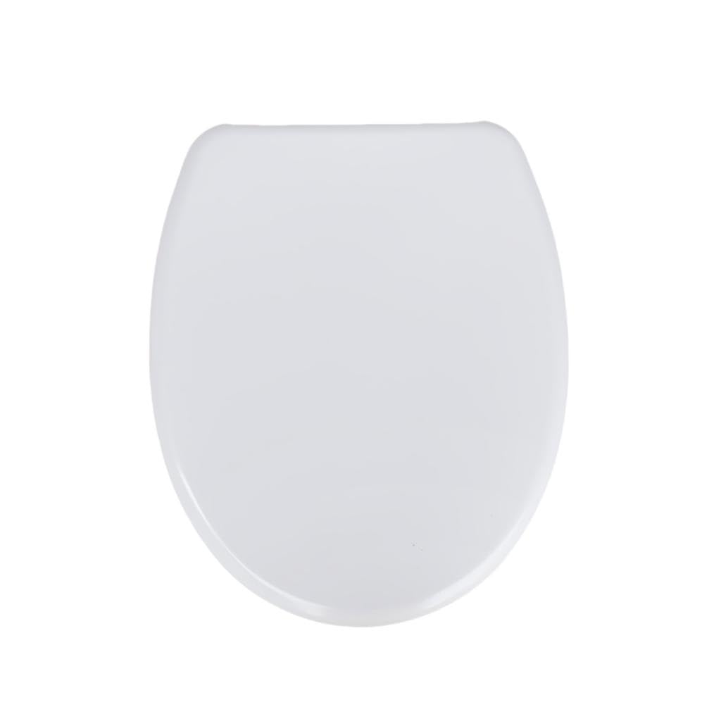SAINOS Duroplast WC-Sitz O-Form mit Absenkautomatik, Edelstahlscharnier, One-Touch-Schnellverschluss und einfacher Reinigung, strapazierfähiges Material, belastbar bis 180 kg