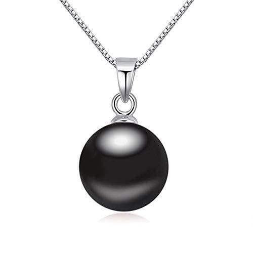 Collier perles et cristaux en argent S925 véritable pour femme