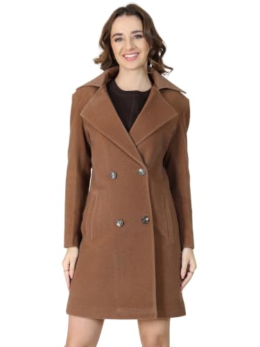 Image of PLAGG Women's Notched Lapel Long Overcoat