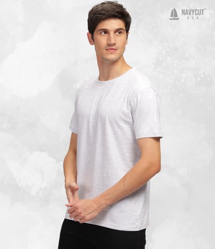Image of Men T Shirt Cotton Round Neck | Solid Cotton Tee Half Sleeve | Breathable Casual T Shirt for Men | Stylish Round Neck Casual Wear | 12 Colors