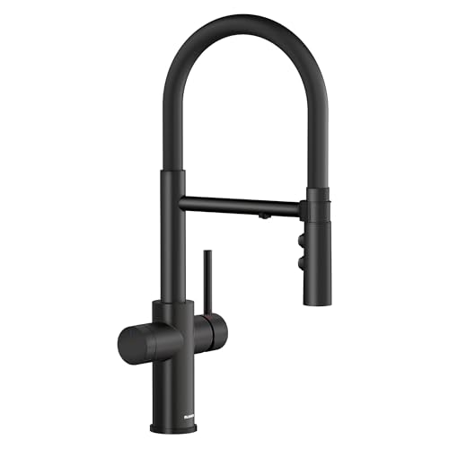 Blanco 442992 CATRIS Flexo Filter Semi-Pro Pull-Down High-Arc Kitchen Faucet 1.5 GPM - Matte Black