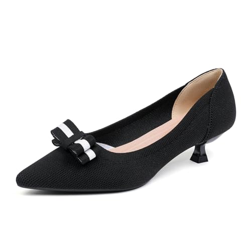 Escarpins femme petit talon tricot confortables chaussures bureau