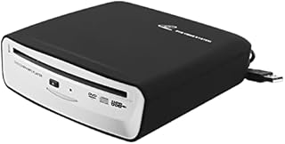 ASVEGEN USB External CD Drive VCD DVD MP4 Player for Car Android, Black & Silver