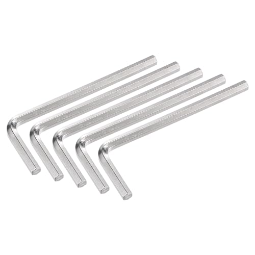 TOP-VIGOR 5Pcs 5/32 Inch Hex Key Wrench, Metric CR-V L Shaped Allen Key Imperial Hexagon Head Spanner Tool for Repairing, Installation