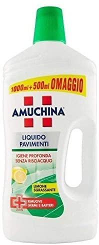 Amuchina Pavimenti Lot de 6 nettoyants pour sol Citron 1,5 l