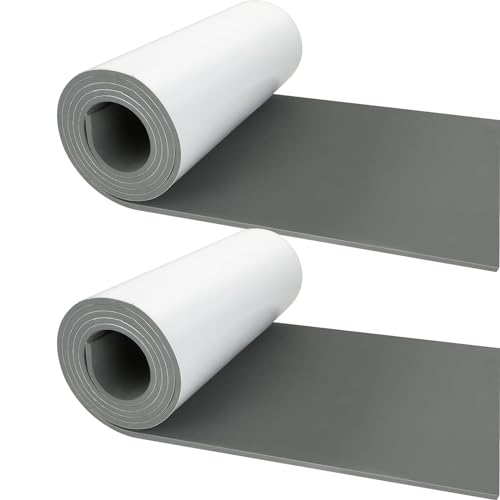 ZOFUN 2 Pcs 200x30cm EVA Foam Sheet Roll, 5mm Thick Self-Adhesive EVA Foam Rolls, Grey Closed Cell Foam Rolls for Gap Filling, Waterproof EVA Foam for Craft Costumes Cosplay Model Drawer Liner
