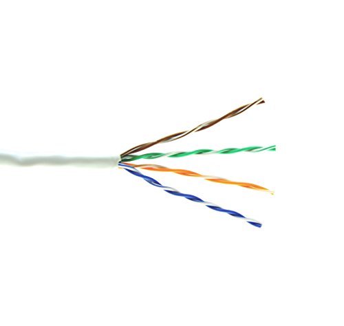 Fivestarcable Cat5E Cmr 1000 Ft Cm Rated Solid Bare Copper Conductor Utp Pvc Lan Ethernet Cable - White Color #TOP4