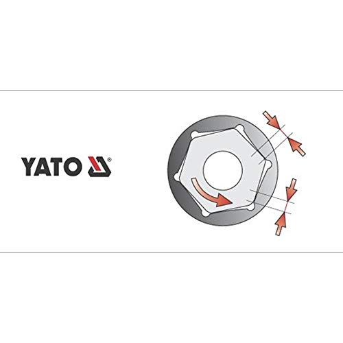 Image of Yato YT-1418 Hexagonal Deep Socket 7mm, 50mm Length for 1 /4 Inch Wrench Set | CrV Chromium Mirror Plated Steel | Tool Box | Home & Mechanical Tools | Industrial